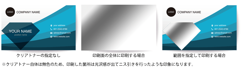 クリアトナー部分印刷例