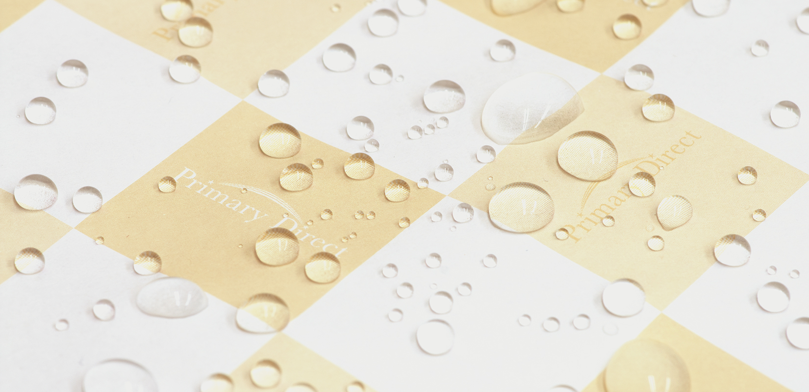 冷凍・冷蔵商品の結露にも強い撥水ラッピングシートの包装例